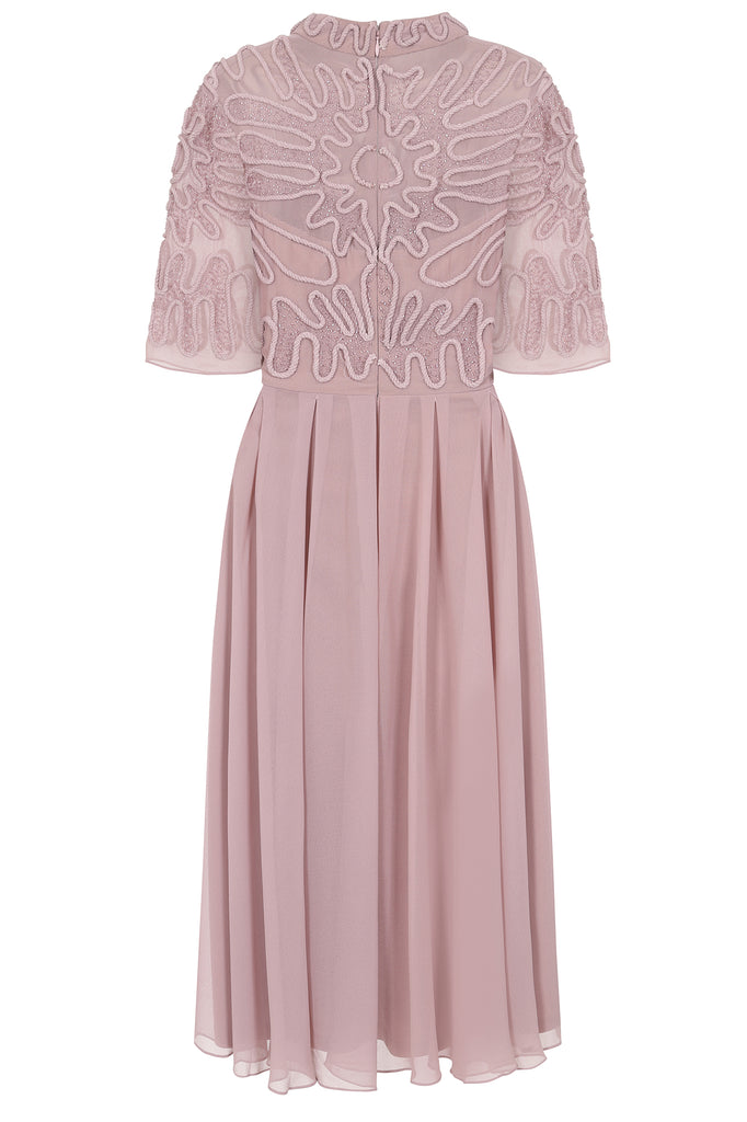 Cari Cornelli Sequin Midi Dress - Mauve Lilac