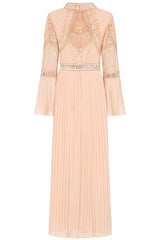 Celia Nude Embellished Maxi Dress