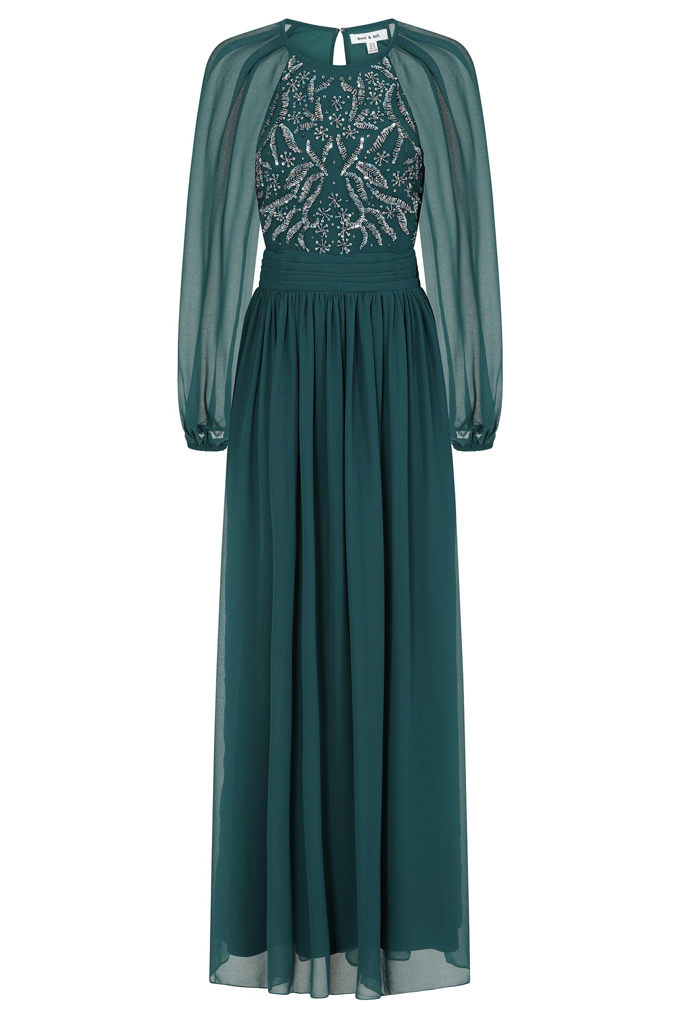 Celyn Green Embellished Maxi Dress