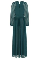 Celyn Green Embellished Maxi Dress