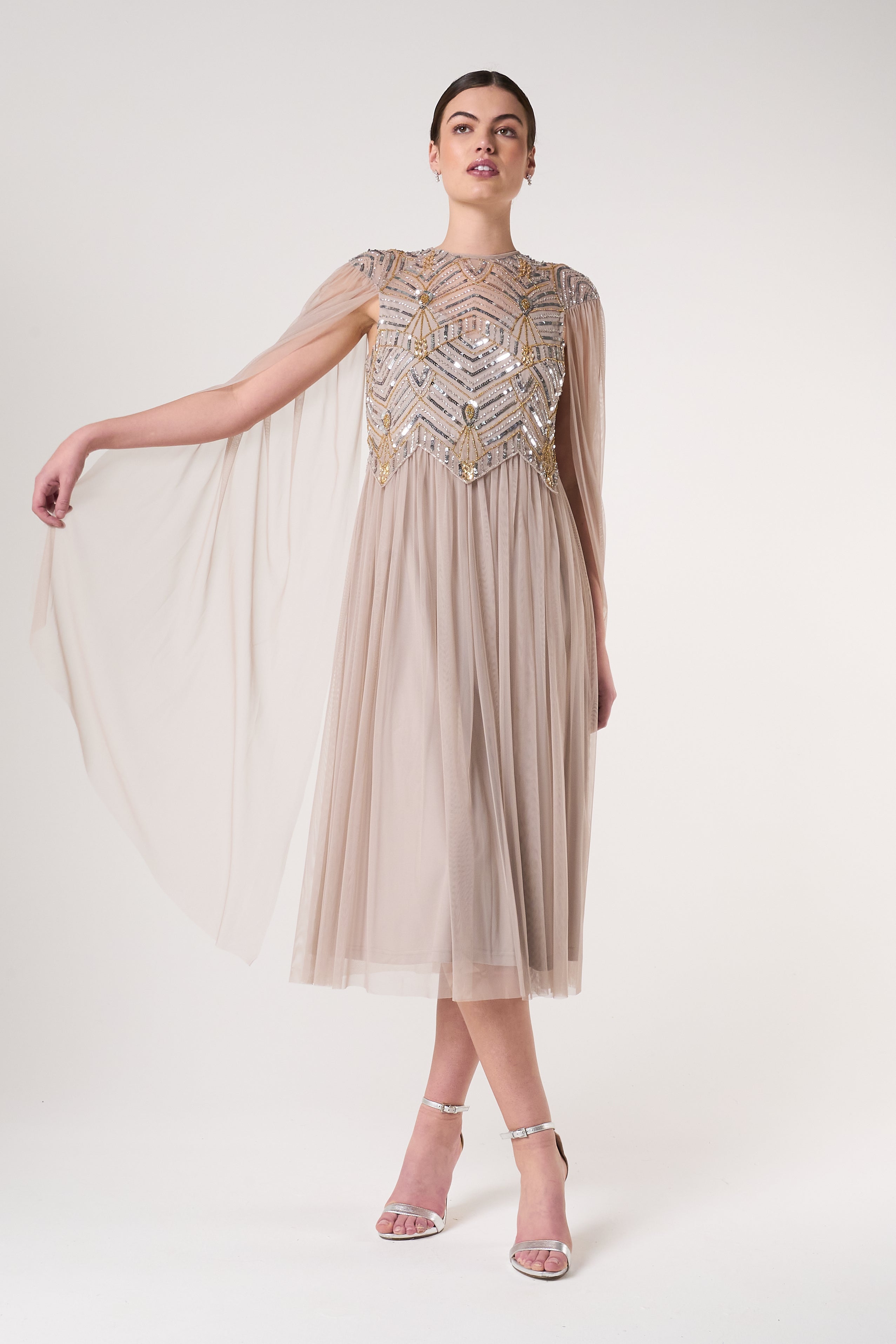 Clara Embellished Midi Dress