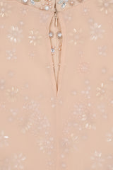 Clementine Floral Embellished Cape Sleeve Maxi Dress