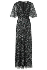 Dana Sequin Maxi Dress - Black