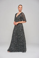 Dana Sequin Maxi Dress - Black