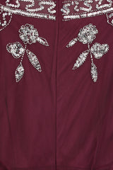 Danica Purple Embellished Midi Dress