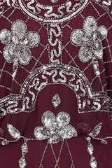 Danica Purple Embellished Midi Dress