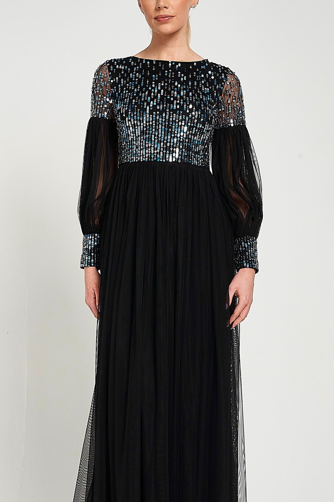 Dariane Black Sequin Maxi Dress Frock and Frill Dariane Black Sequin Maxi Dress Frock and Frill