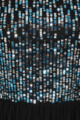 Dariane Black Sequin Maxi Dress 