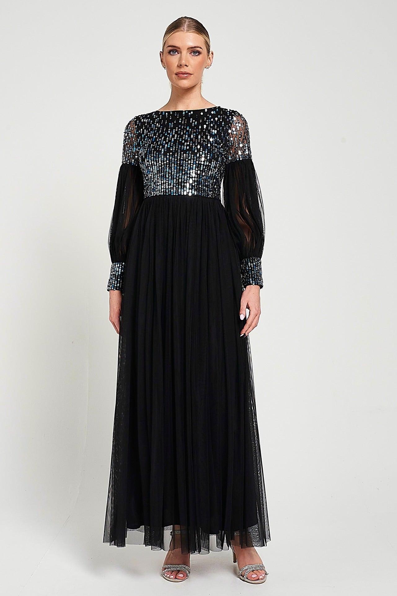 Dariane Black Sequin Maxi Dress Frock and Frill Dariane Black Sequin Maxi Dress Frock and Frill