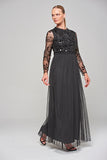 Darlene Black Sequin Maxi Dress