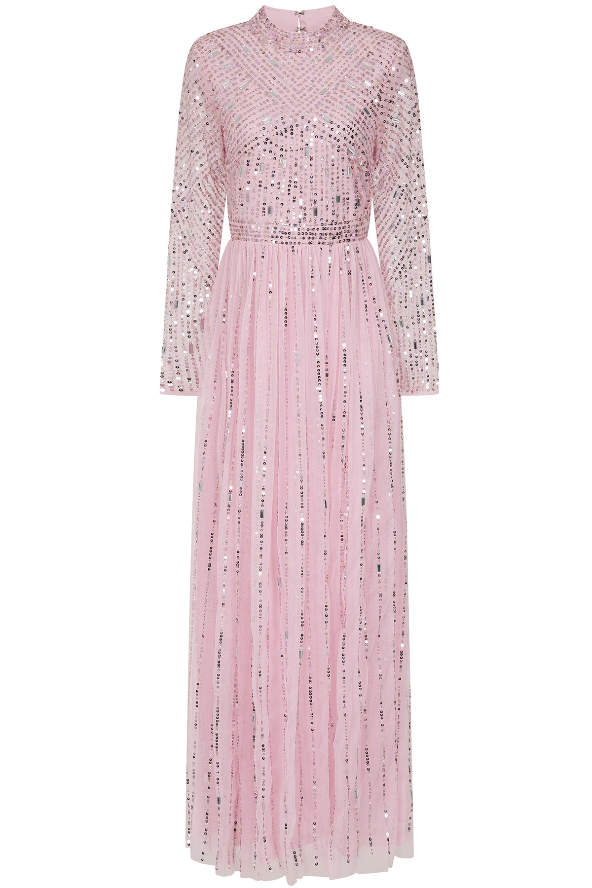 Pink sequin maxi dress best sale