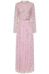 Delia Pink Sequin Maxi Dress