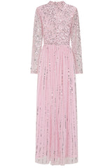 Delia Pink Sequin Maxi Dress