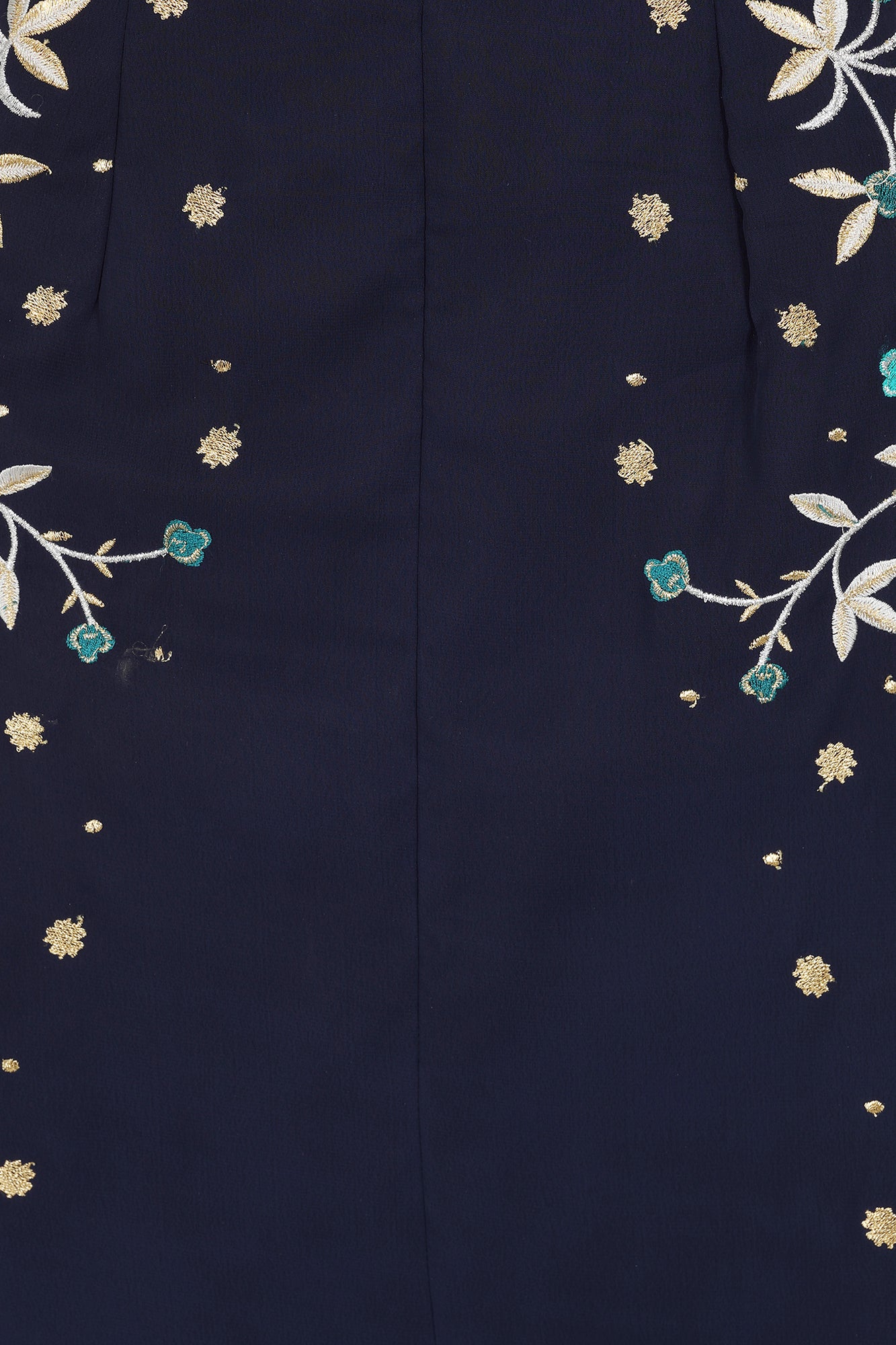 Delphine Navy Embroidered Midi Dress Frock and Frill Delphine Navy Embroidered Midi Dress Frock and Frill