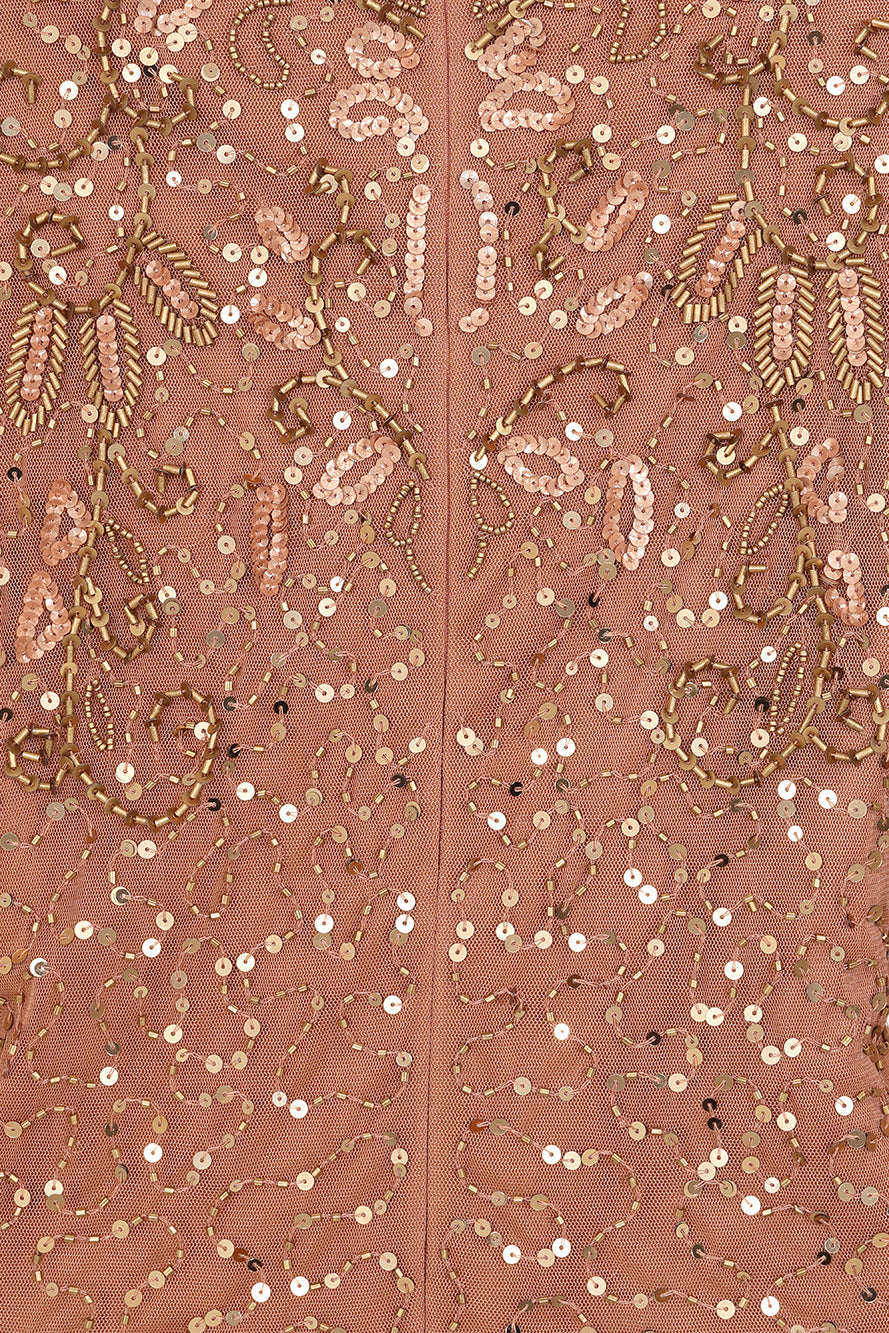 Edina Bronze Embellished Maxi Dress