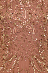 Edina Bronze Embellished Maxi Dress