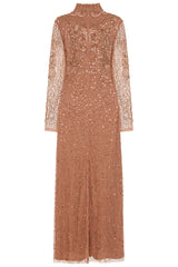Edina Bronze Embellished Maxi Dress