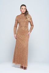 Edina Bronze Embellished Maxi Dress