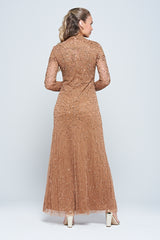 Edina Bronze Embellished Maxi Dress