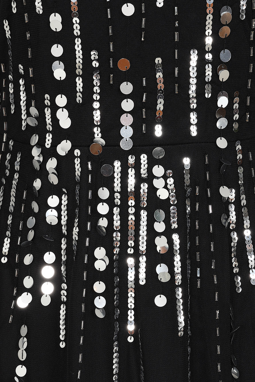 Eileen Black Sequin Maxi Dress