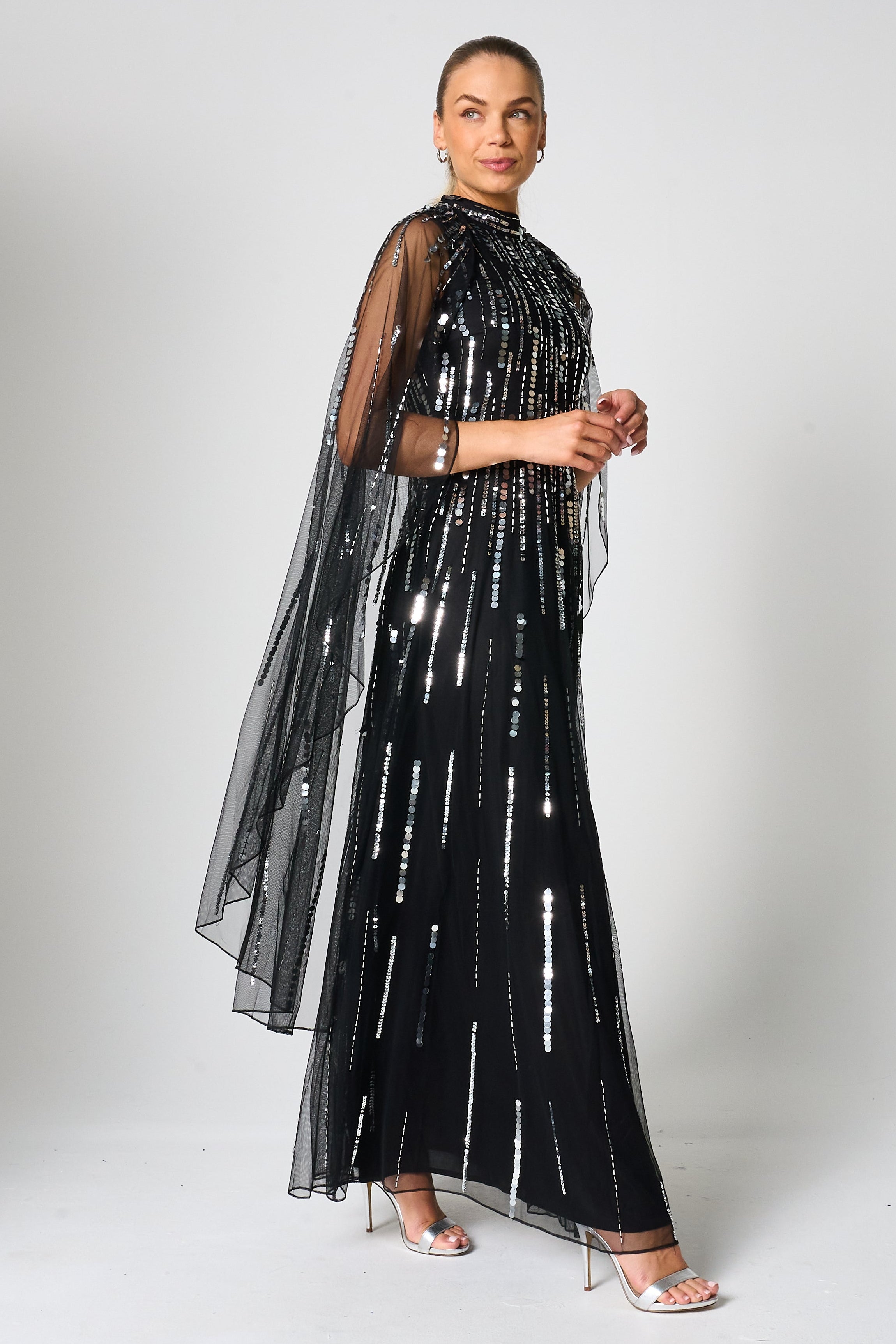 Eileen Black Sequin Maxi Dress