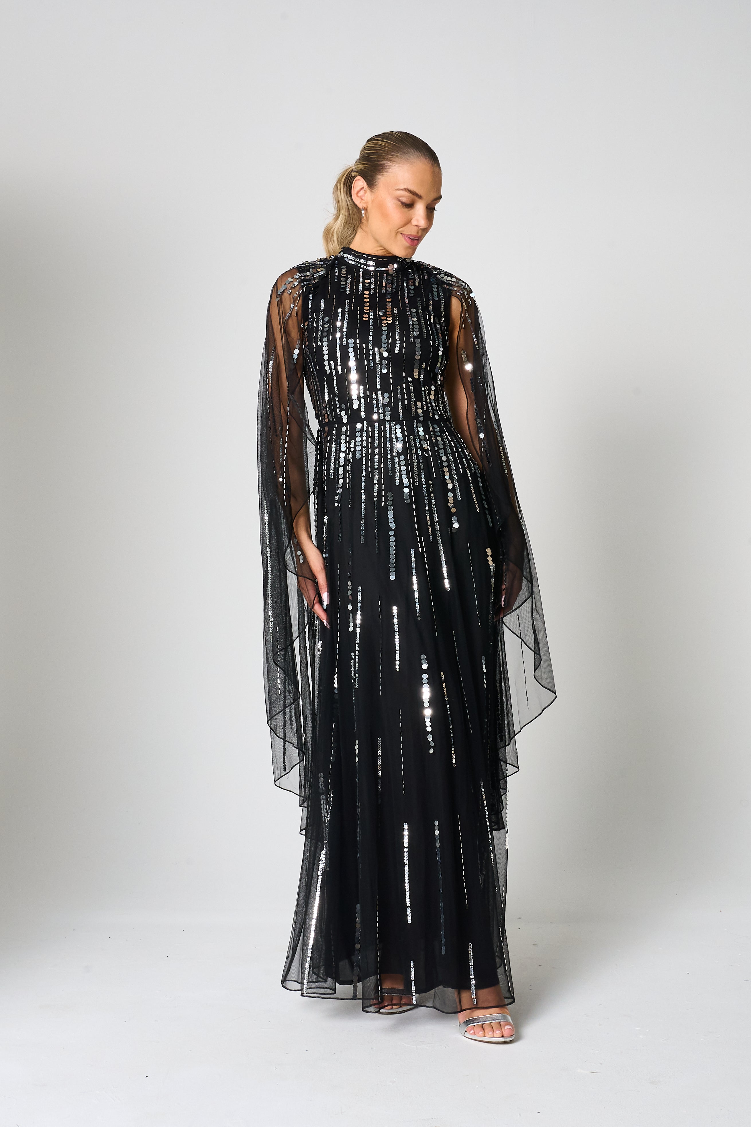 Eileen Black Sequin Maxi Dress