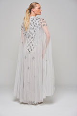 Eileen Embellished Maxi Dress in Grey