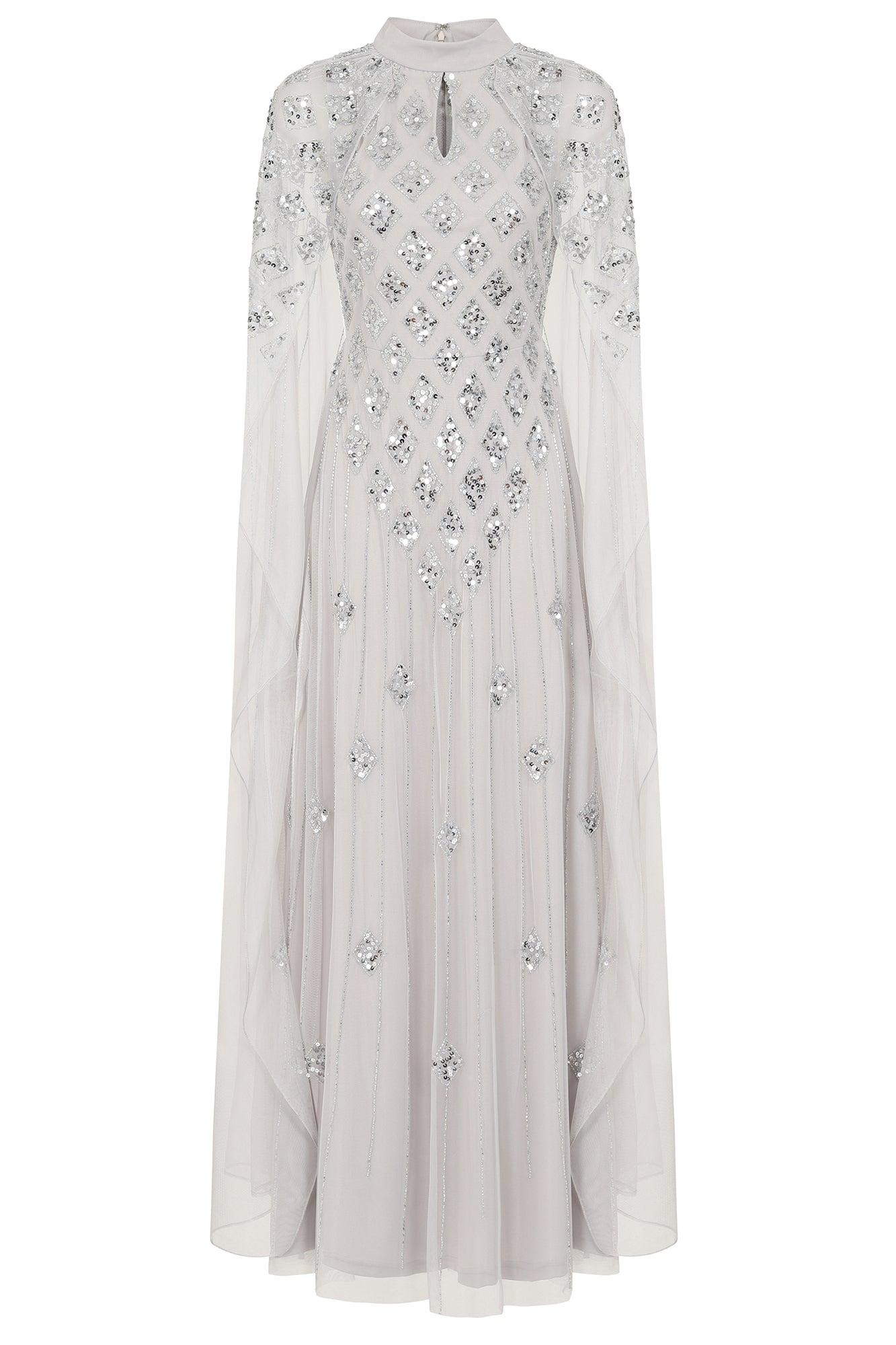 Eileen Embellished Maxi Dress in Grey