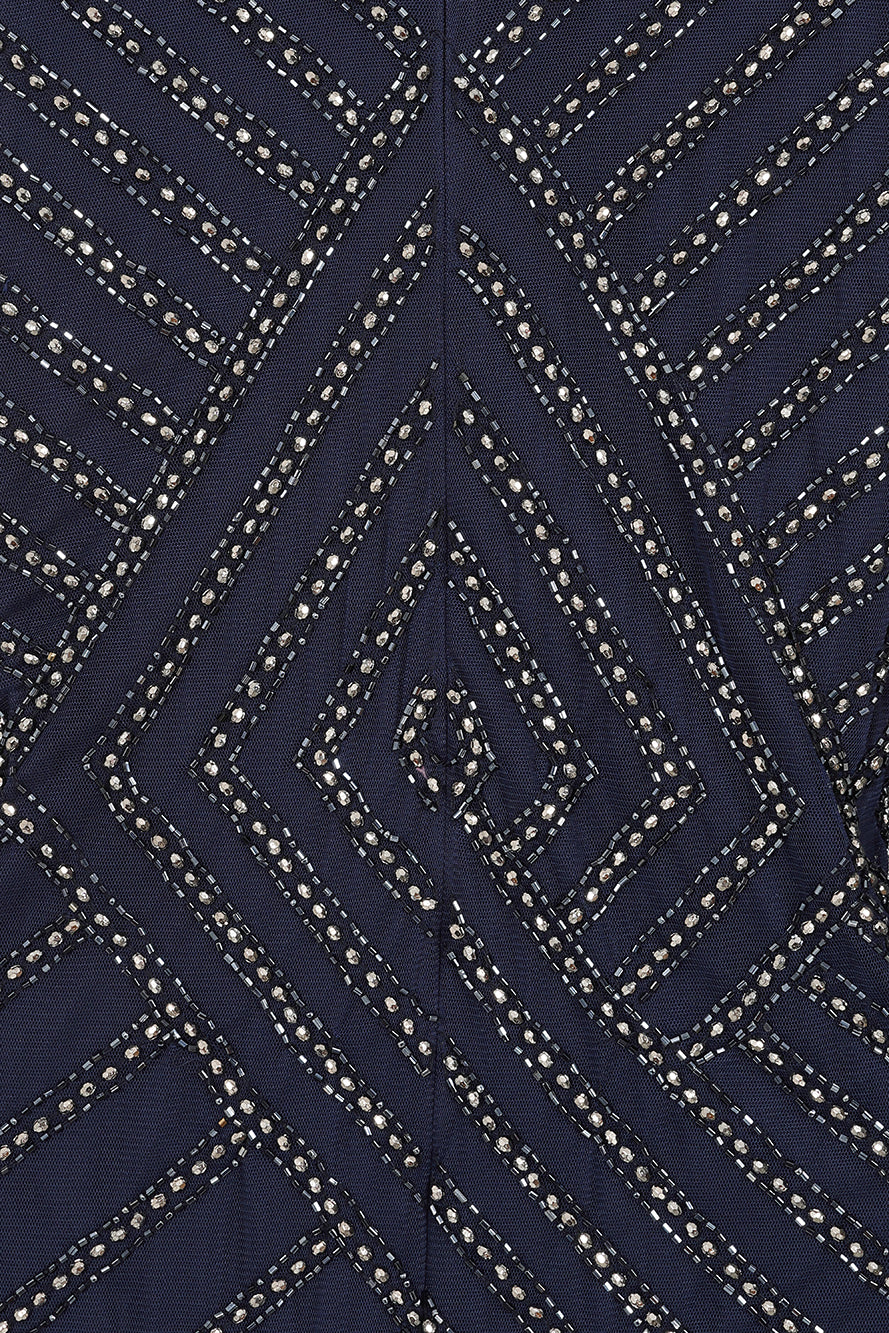 Ellen Navy Embellished Maxi Dress