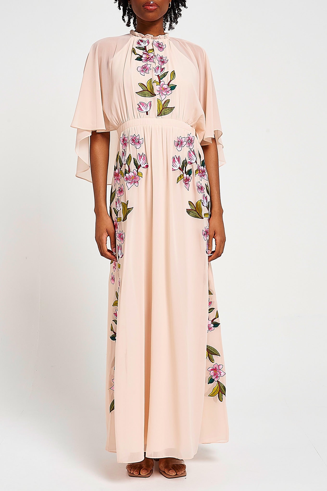 Elliana Floral Embroidered Maxi Dress