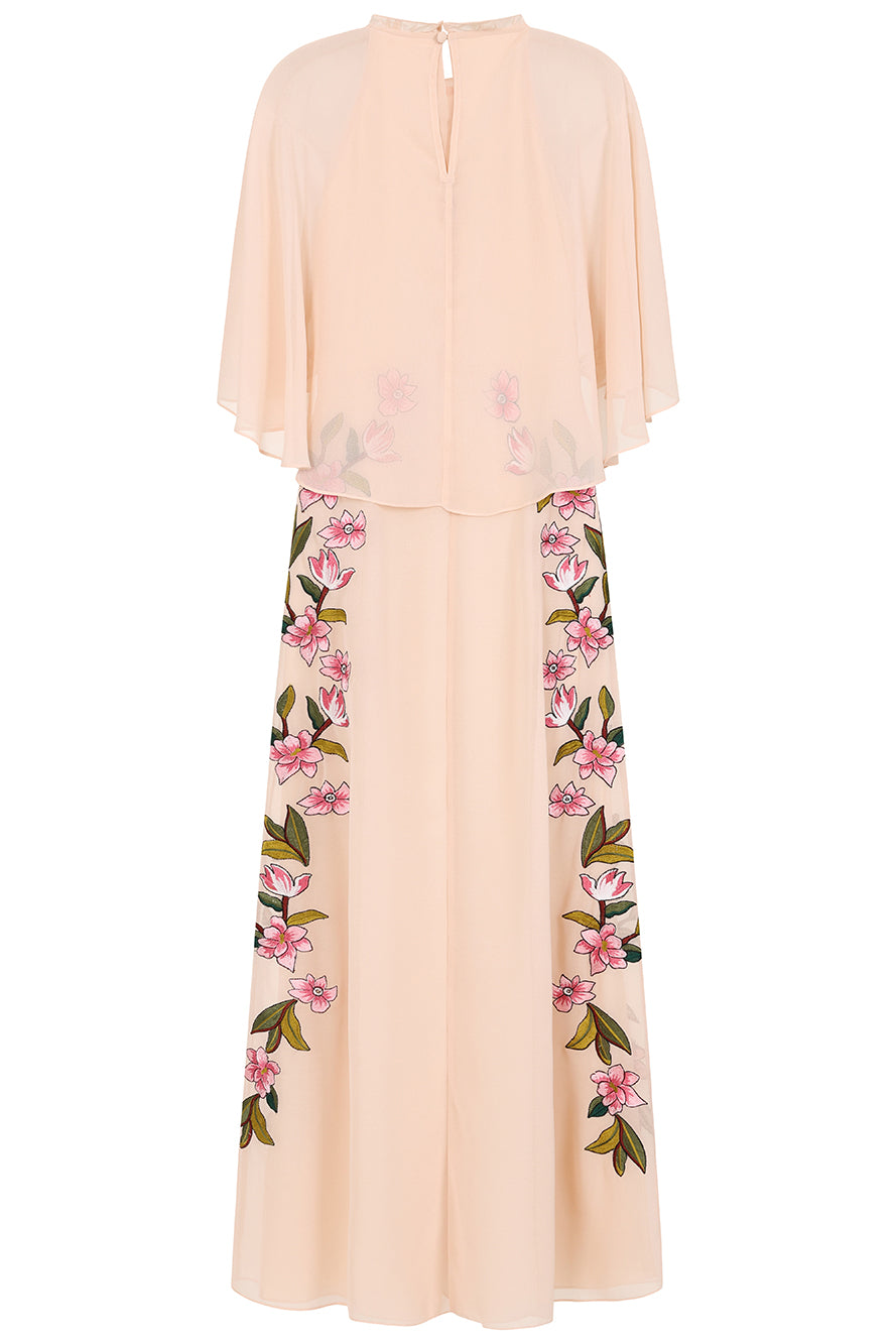elliana floral maxi dress Baltic Born Womens Eliana Maxi Dress | Sage + Rose Floral | Color: Dusty Mauve