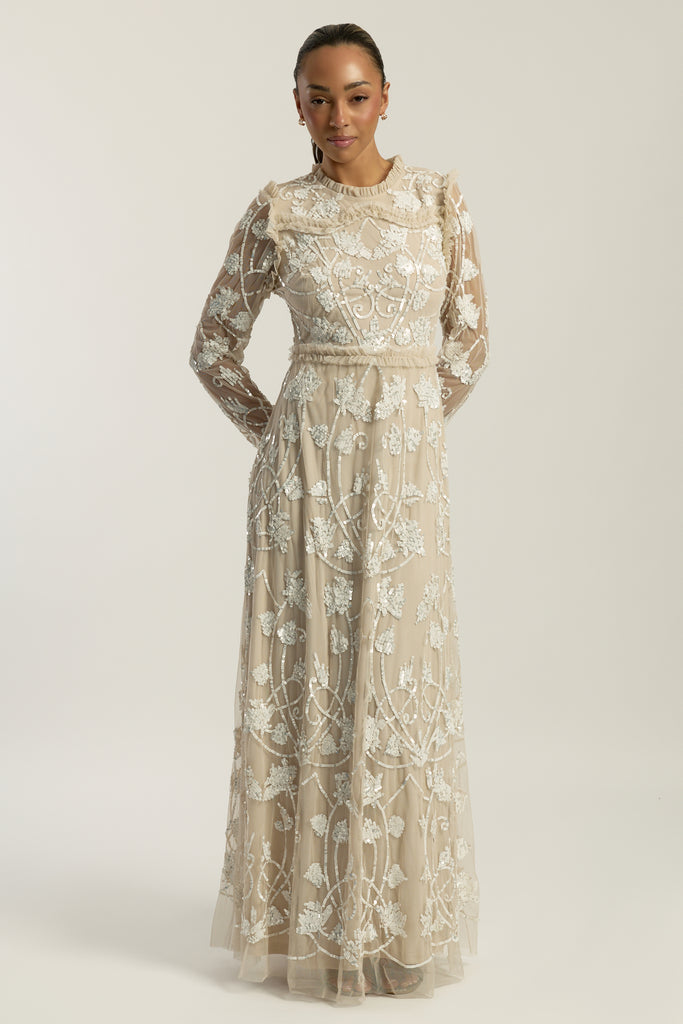 chinese dress ladies Solene Ruffle Maxi Dress