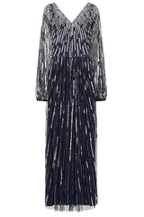 Elvina Navy Embellished Maxi Dress