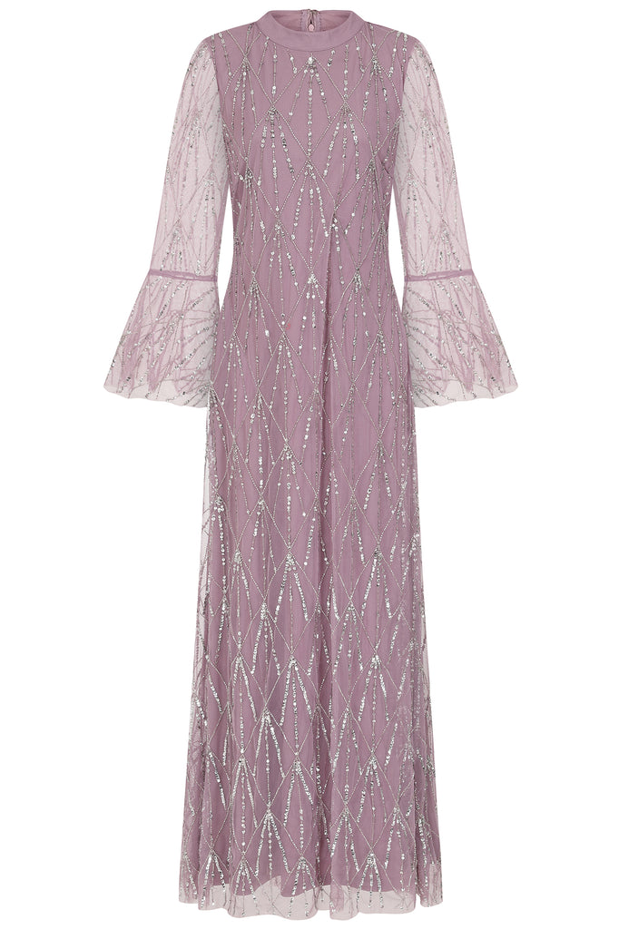 Erma Embellished Maxi Dress - Keepsake Lilac