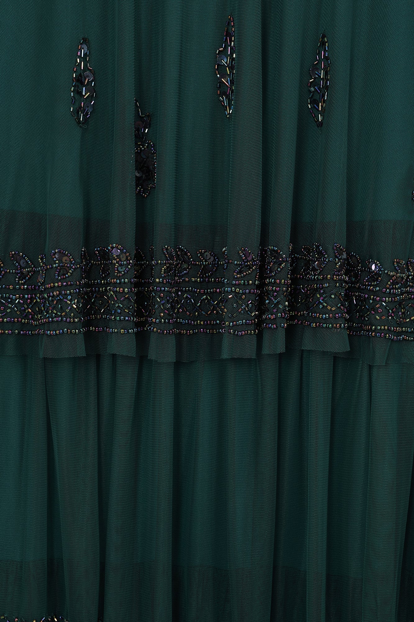 Esmerelda Green Embellished Midi Dress