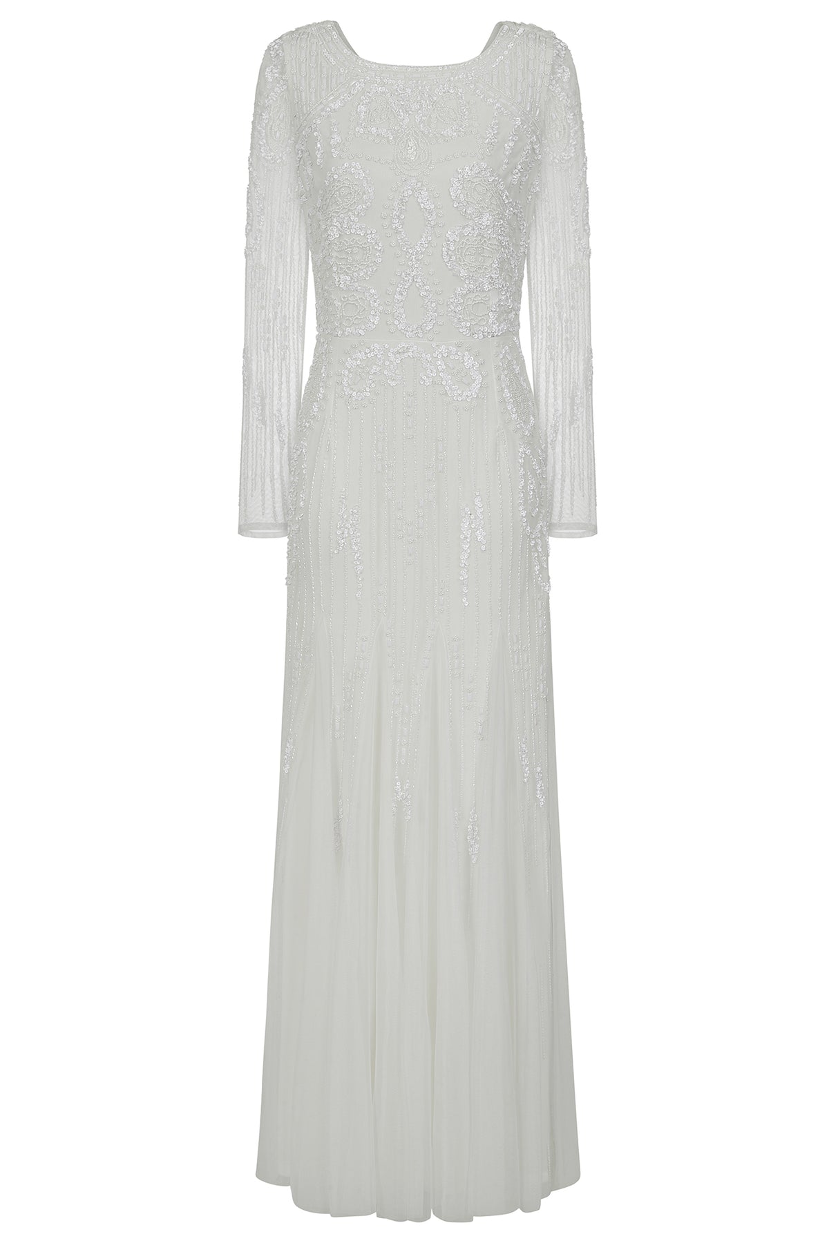 Estella White Cowl Back Embellished Maxi Dress Frock and Frill Estella White Cowl Back Embellished Maxi Dress Frock and Frill