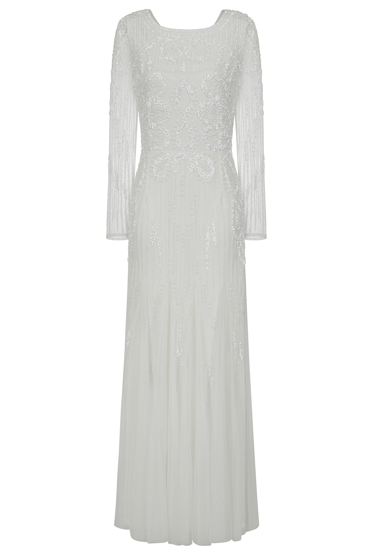 frock and frill bridal maxi dress Frock and Frill Bridal maxi dress with embellishment and frill detail