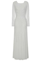 Estella White Embellished Maxi Dress