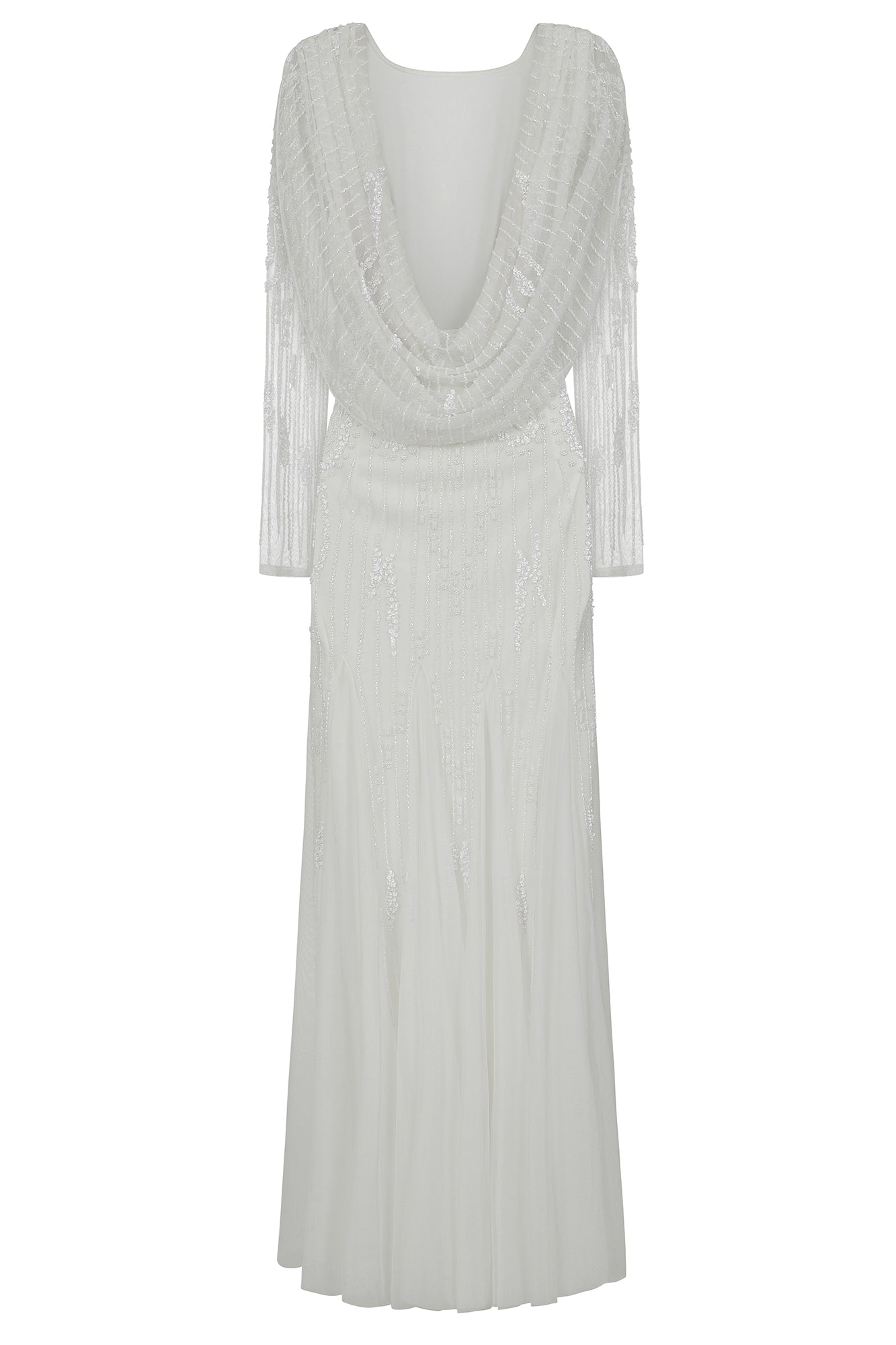 Estella White Cowl Back Embellished Maxi Dress Frock and Frill Estella White Cowl Back Embellished Maxi Dress Frock and Frill