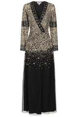 Esther Black and Gold Embellished Maxi Dress Frock and Frill Esther Black and Gold Embellished Maxi Dress Frock and Frill