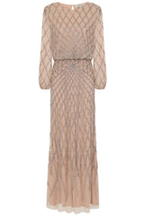 Etta Embellished Maxi Dress - Nude