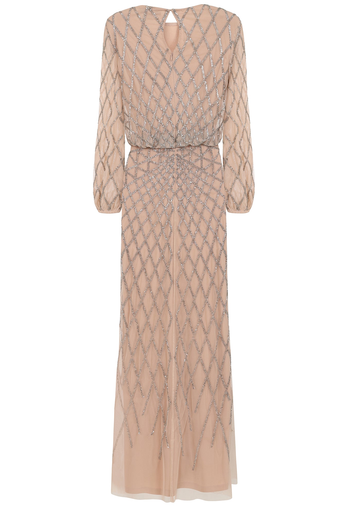 Etta Embellished Maxi Dress - Nude