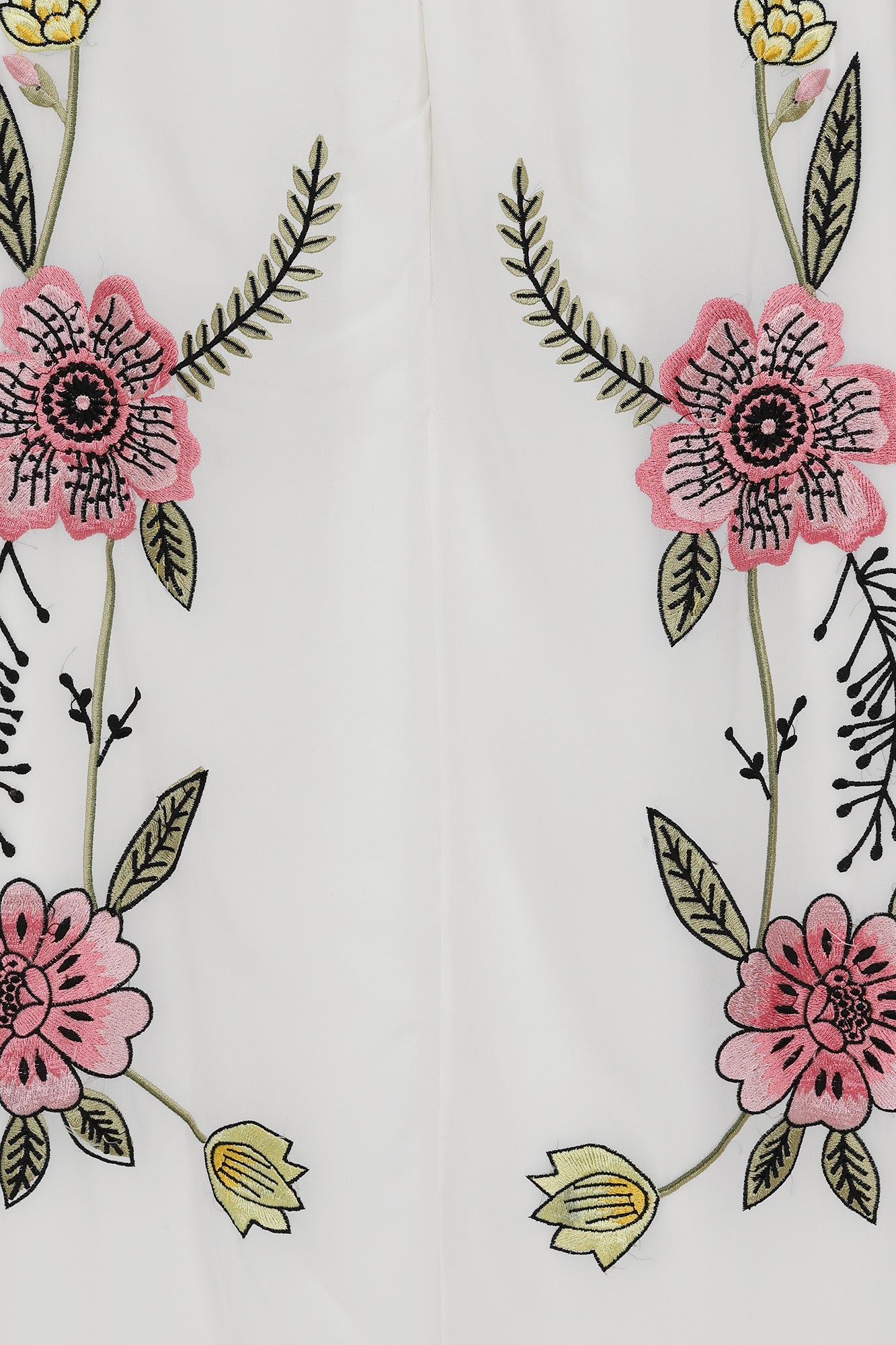 Evanthe White Floral Embroidered Twist Back Maxi Dress – Frock and Frill