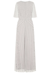 Evelyn Embellished Maxi Dress - Grey