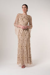 Faith Gold Embellished Maxi Dress