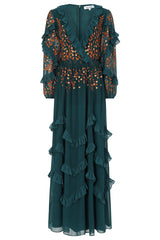Fearne Green Embroidered Maxi Dress