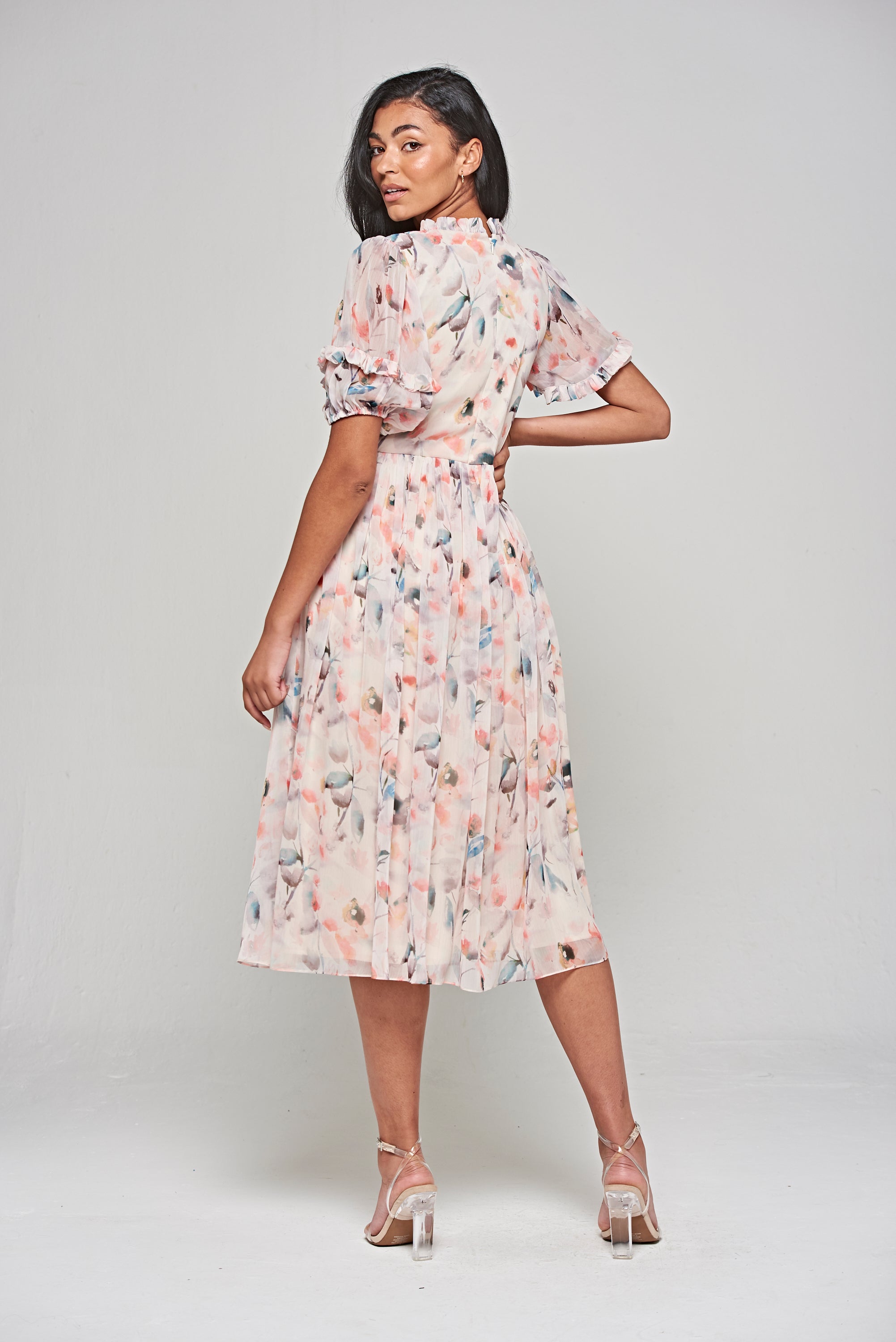 Fleur Floral Print Midi Dress