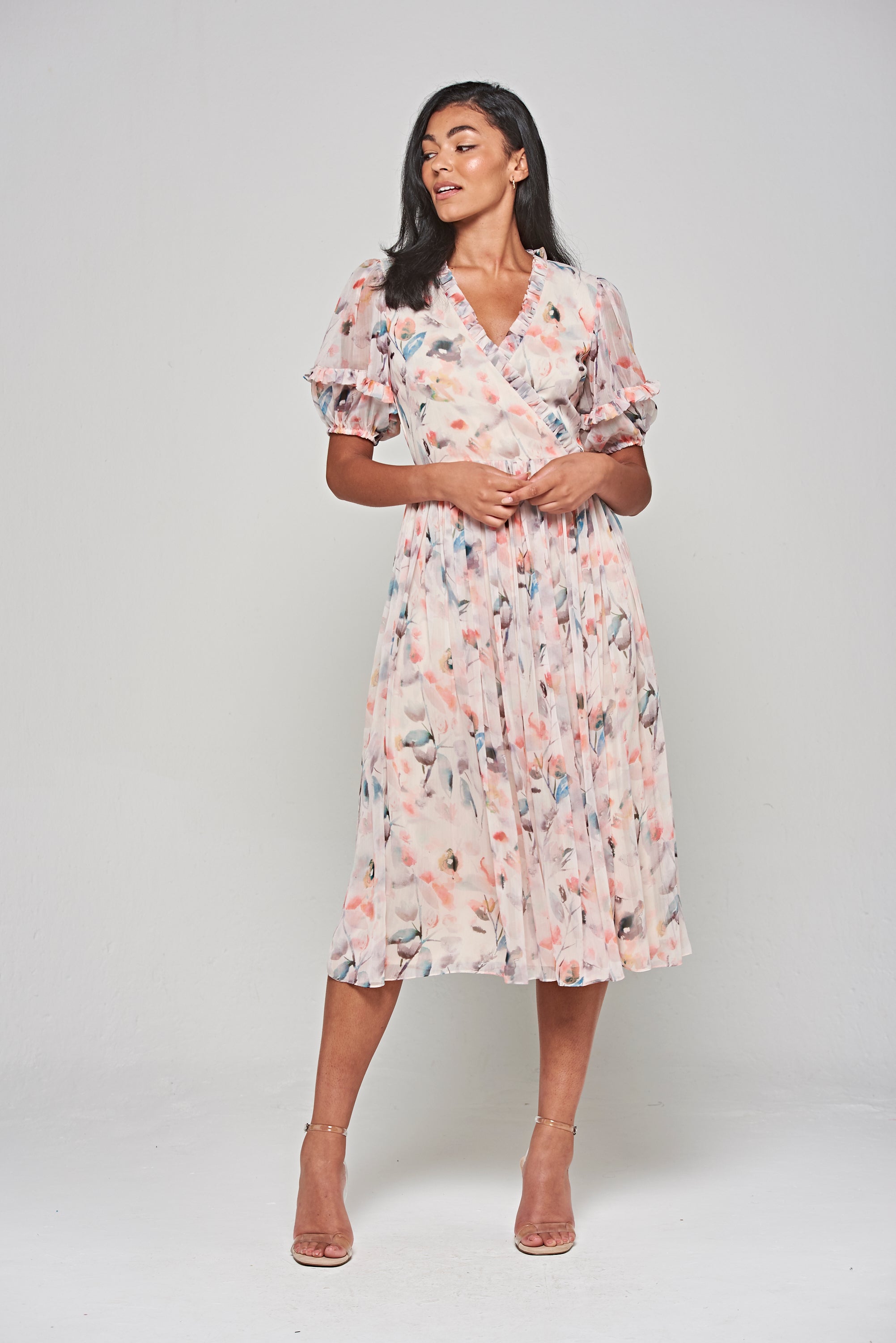 Fleur Floral Print Midi Dress