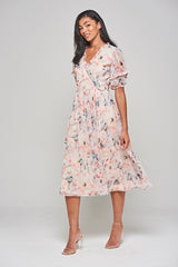 Fleur Floral Print Midi Dress