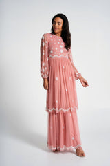 Florence Blush Floral Embellished Maxi Dress